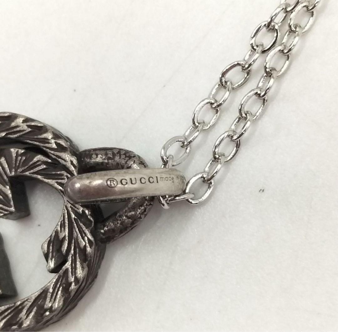Gucci Arabesque Interlocking GG Silver Necklace U… - image 3