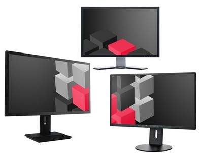 24 Zoll Full HD Business Computer Monitor, Gaming Monitor, schwarz / silber