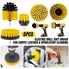 5 PCS 1 Set of Drill Brushes Electric Drill Soft Brush For Carpet Cleaning UK