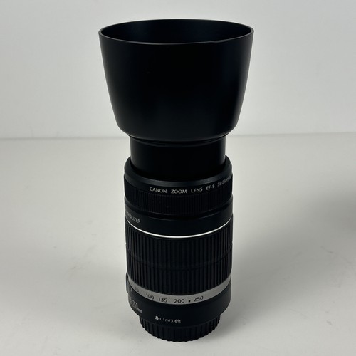 Canon EF-S 55-250mm 1:4-5.6 IS Telephoto Zoom Camera Lens + Hood And Protector - Picture 8 of 8