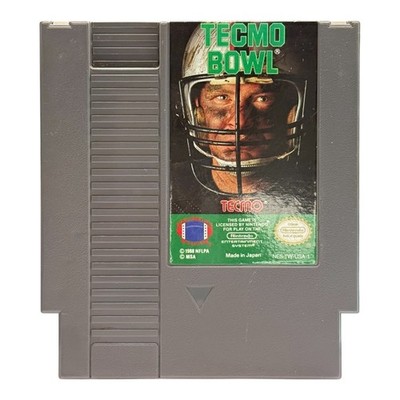 Tecmo Bowl NFL Football 1991 NES Nintendo Game Cartridge Cleaned, Tested Working