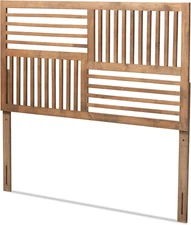 Adler Modern and Contemporary Transitional Ash Walnut Finished Wood Queen Size H