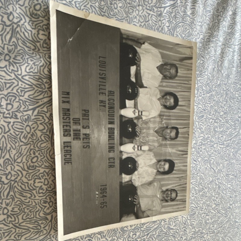 1964-65 Mix Masters League Bowling Team Photo Louisville KY B&W Unframed