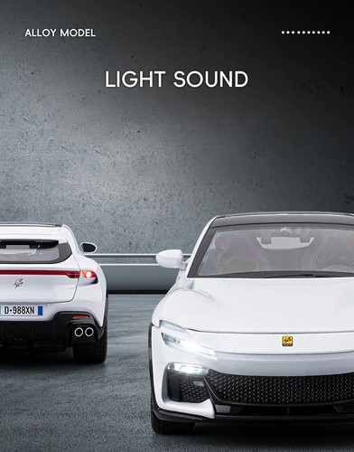 1:24 Ferrari Purosangues FUV SUV Diecast Sport Car Model Sound Light Simulation - Picture 10 of 27
