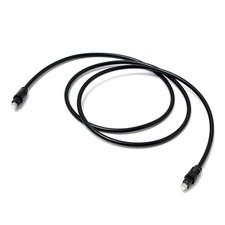 1 Pack Durable Optical Fiber Digital Audio Cable 1M Black for Media Devices