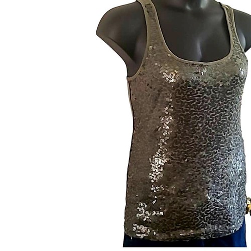 Old Navy Sequins Tank Top Size Large - Picture 3 of 6