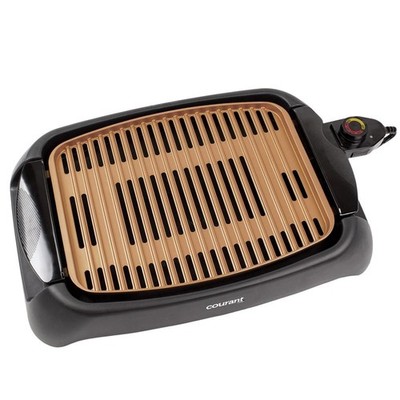 Courant Indoor Smokeless 13in by 10in Grill with Copper Coat Cool-Touch