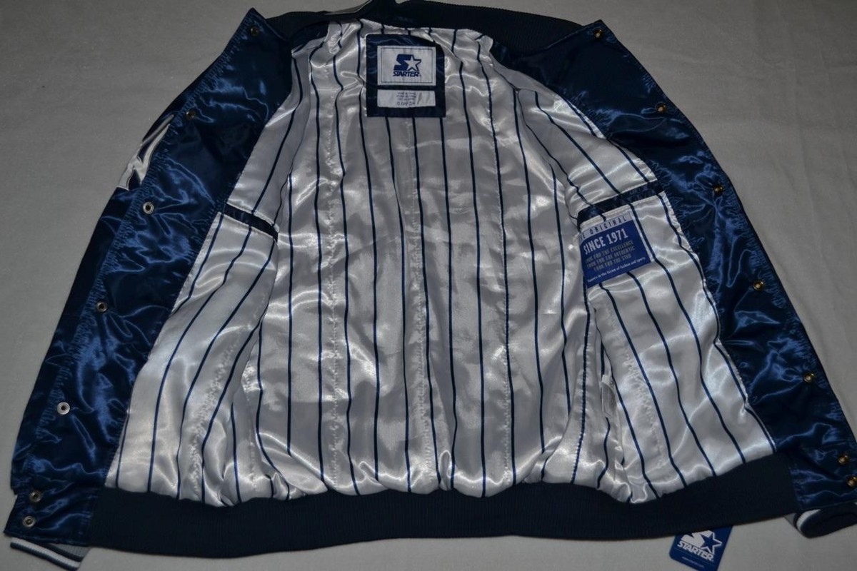 STARTER NEW YORK YANKEES VARSITY SATIN FULL-SNAP JACKET ALL SIZES