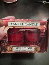 Yankee Candle~12 Tea Lights~APPLE  Cider -  Brand new in Box - 