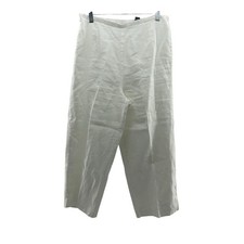 Vtg Valerie Stevens Size PL Pants Petite Linen Straight Leg High Waist White