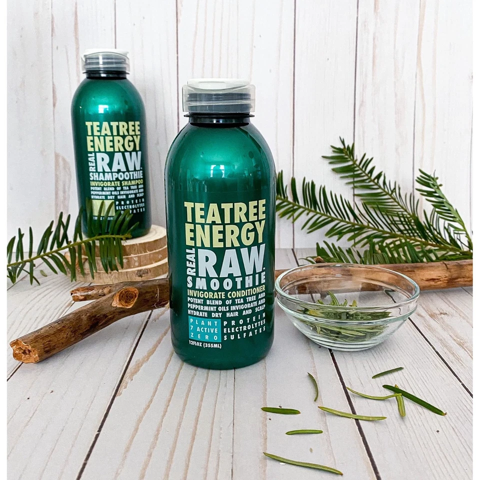 Teatree Energy Real Raw Shampoothie & Conditioner 12 FL OZ New - Image 2 of 4