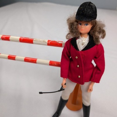 Vintage Brenda Breyer Doll Red Riding Jacket Boots Hat Crop and Jumping Hurdles