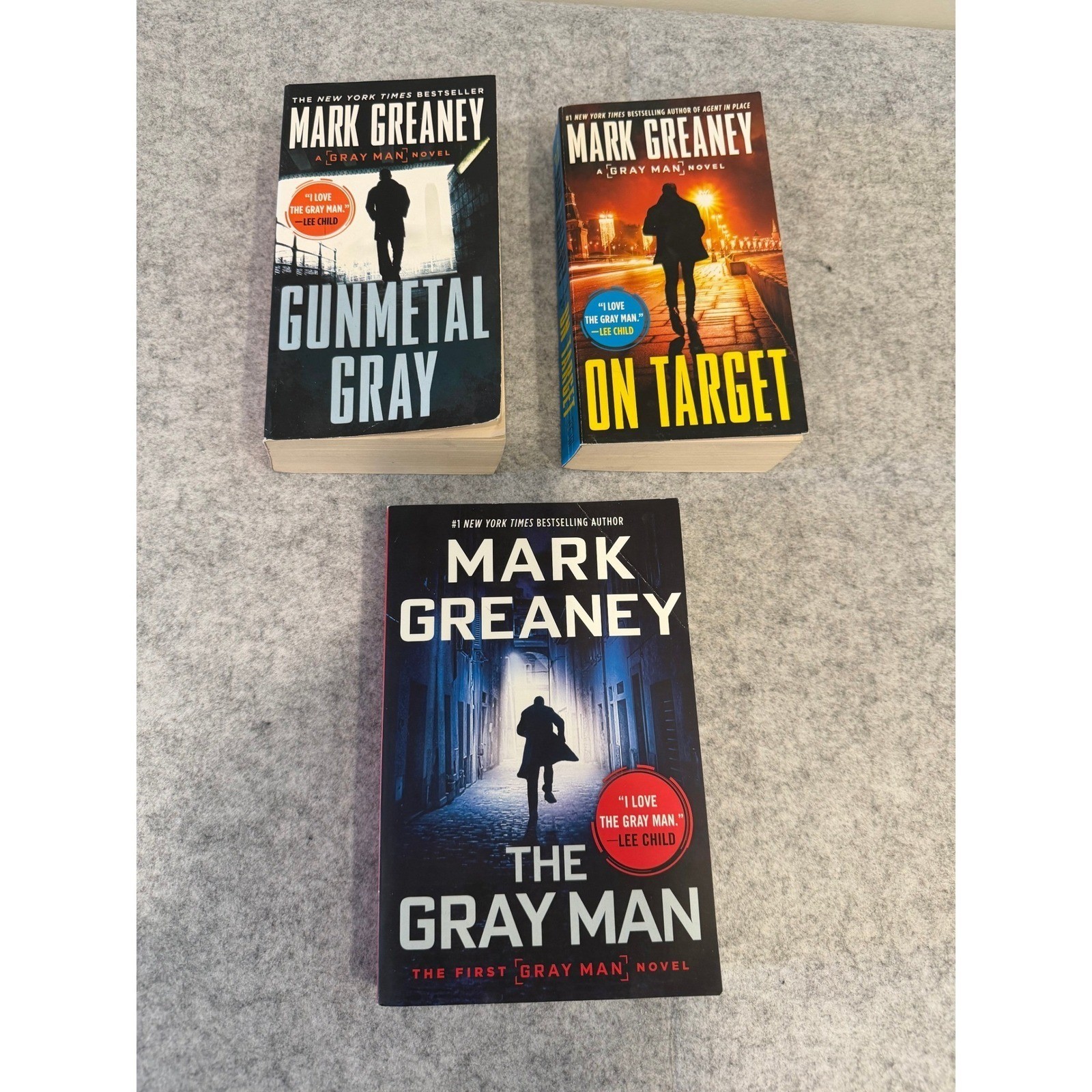 3x Thriller novels by Mark Greaney - The Gray Man Series - Paperback