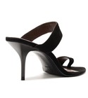 NIB SCHUTZ Womens Melina Heel Sandals Slip On Size 6.5 B Black Suede Leather NEW — photo 3