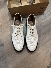 Dr. Martens x Supreme Men's Derby Shoes Black Leather Spider Web Lace-Up