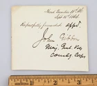 Civil War Cut Autograph General John Gibbon Iron & Black Hat Brigade