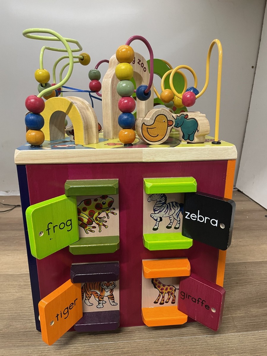 Toys Zany Zoo Wooden Activity Cube ** READ**