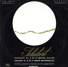 SCHUBERT Symphonies 5 8 BARBIROLLI GEORGESCU Electrecord STMECE-674 LP VG
