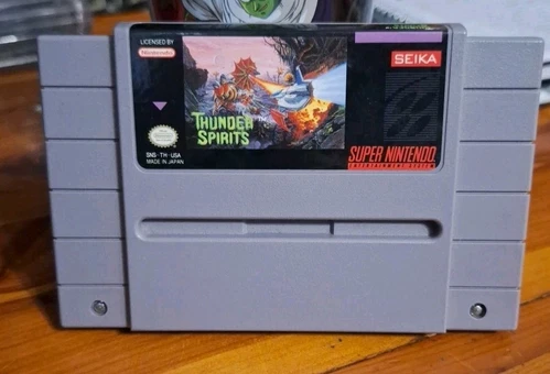 Thunder Spirits (Super Nintendo, 1992, SNES) Authentic Cartridge Tested & Works