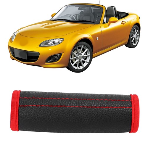 Car Handbrake Cover PU Leather Handbrake Lever Protective Cover Black - Picture 6 of 12