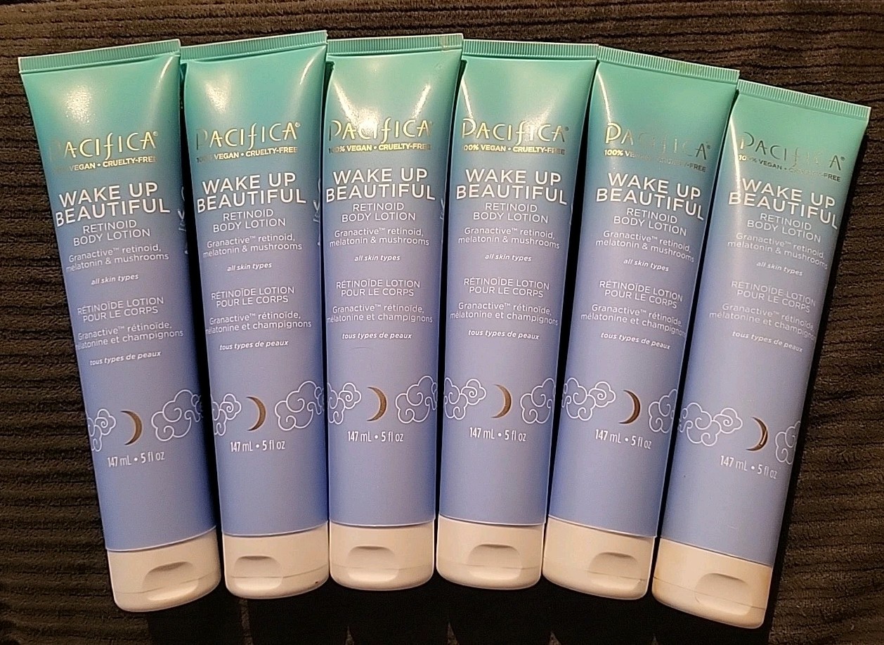 (6) Pacifica Wake Up Beautiful Retinoid Body Lotion 5oz