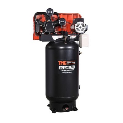 7.5HP 80Gal Industrial Air Compressor w/ Double Cast Iron Motor