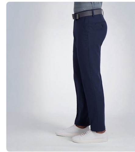 Haggar Cool 18 PRO Classic Fit Flat Front Navy Pants 4 Way Stretch Men's size - 第 2/2 張圖片