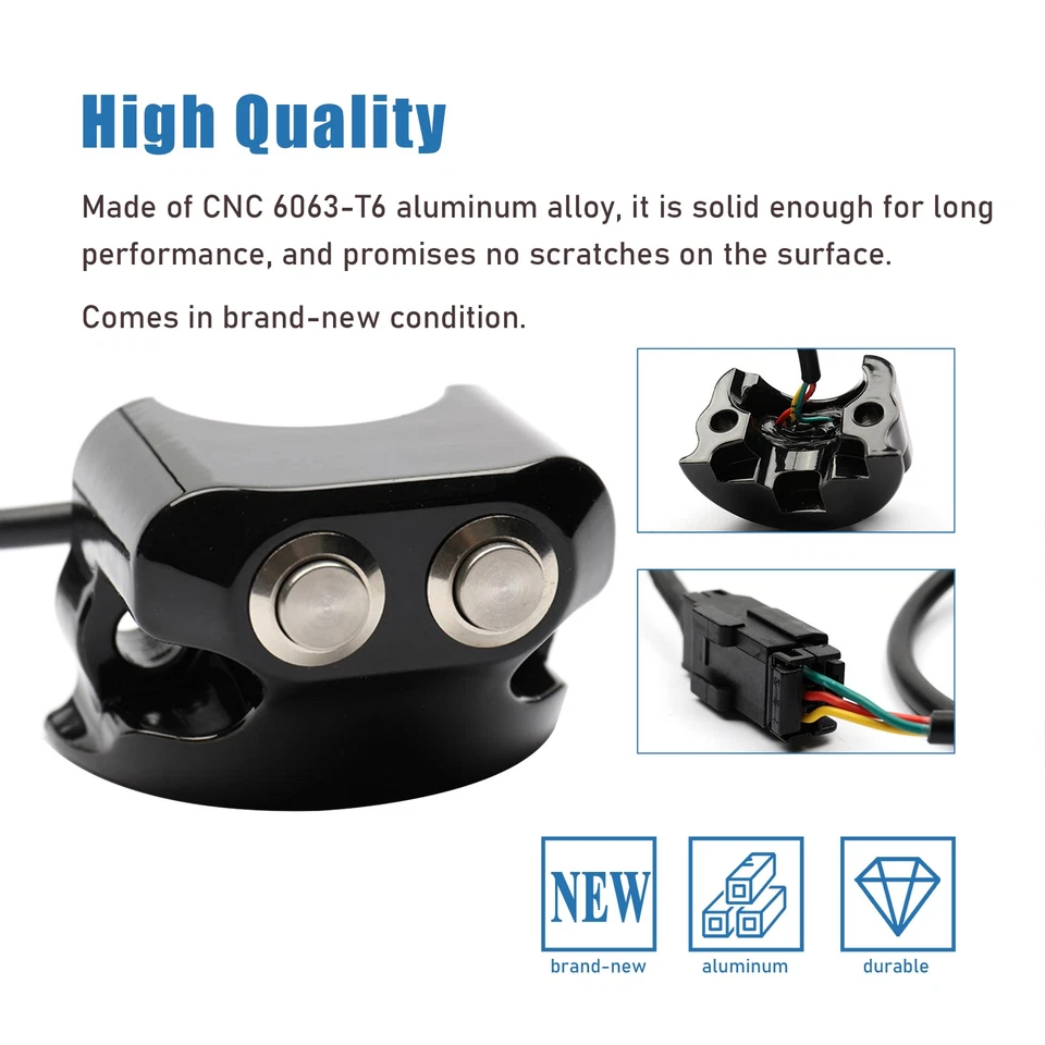 Kit de control de paseo aéreo interruptor de manillar de 1" para Dyna Sportster V-Rod con Aero Foto 3 de 4