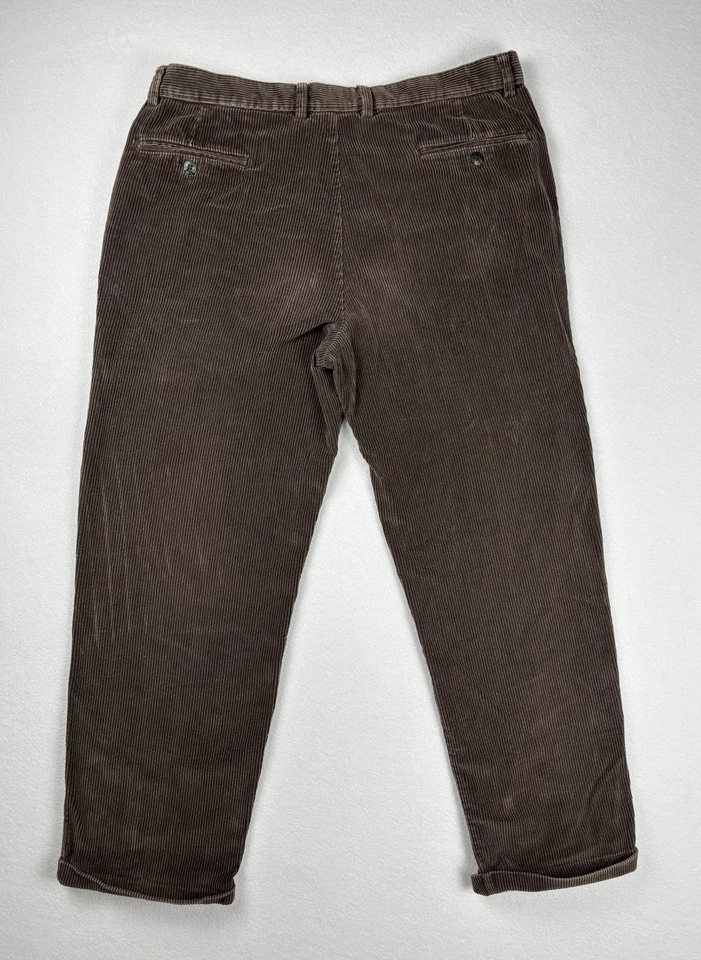 Pantalón Plisado Pana Claiborne Marrón Talla 34x28 Vintage Años 90 Foto 4 de 4