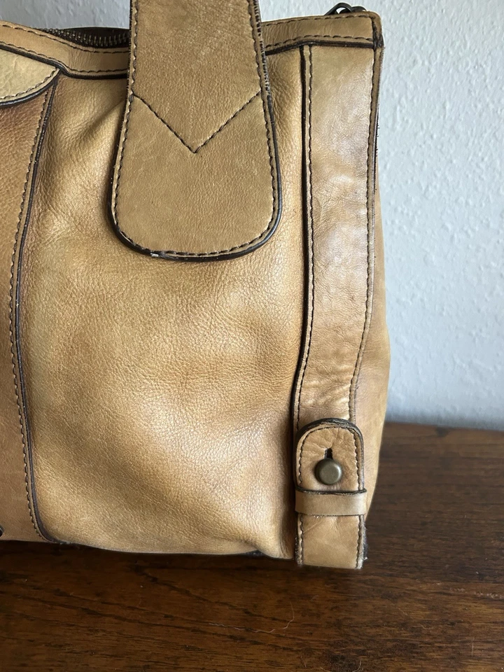Bolso de Hombro FOSSIL Vintage Reedición Carmelo Tostado Cartera Mediano Grande Y2K Foto 3 de 4