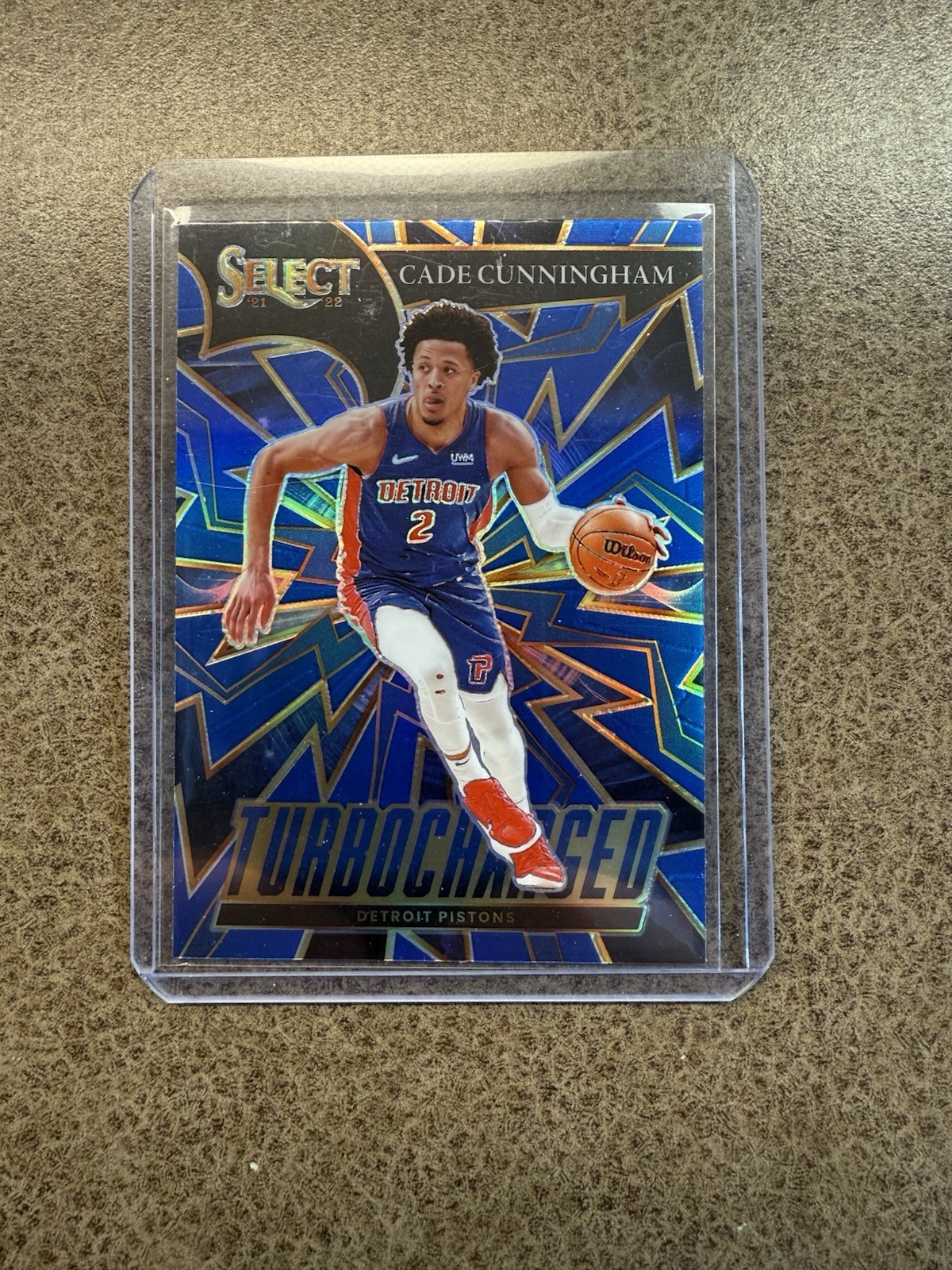 2021-22 Select Cade Cunningham Turbocharged Blue Prizm Rookie RC #6 Pistons