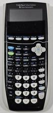 Texas Instruments TI-84 Plus C Silver Edition Calculator No Cover Charger Cable