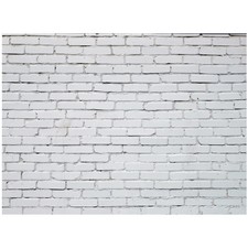 VitalCozy 10 x 8 ft Brick Wall Backdrop for Photoshoot Polyester Fabric White...