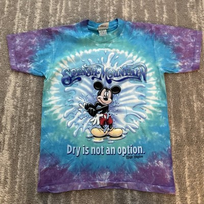 Vintage 90 s Liquid Blue x Walt Disney World Splash Mountain Tye Dye Shirt Small