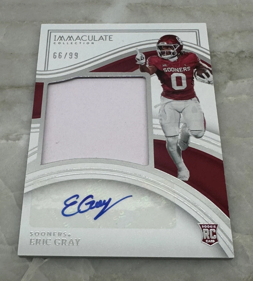 2023 Immaculate, ERIC GRAY /99 (RC) "R.P.A" - OKLAHOMA & NEW YORK GIANTS - Image 2 of 4
