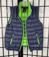 FREE COUNTRY Kids M 10-12 Blue Nylon Down Feather Puffer Vest Lightweight
