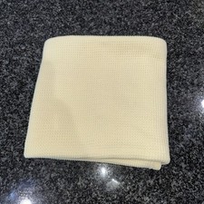 Vintage Curity Waffle Weave Thermal Receiving Baby Blanket Yellow 26 x 34