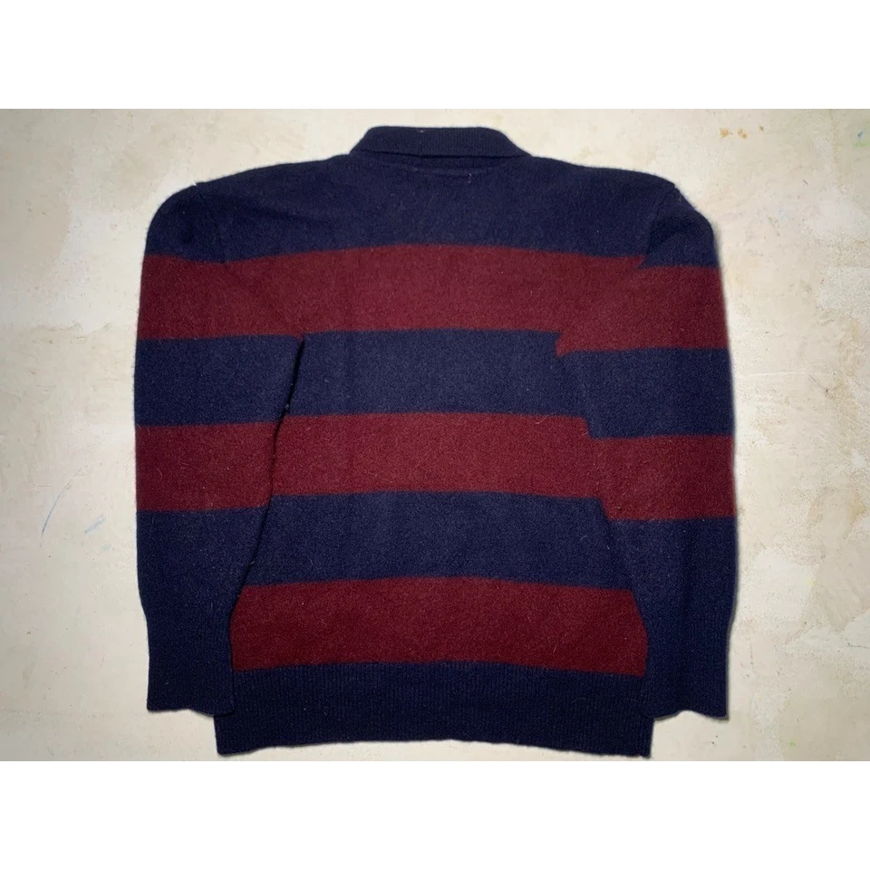 De Colección Polo Ralph Lauren Lana de Cordero Rayas Polo Rugby Suéter Mujer XL Azul Granate Foto 3 de 4