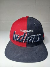 Cleveland Indians RARE MLB 90s VTG Script Logo Adjustable Mens Strapback Cap 