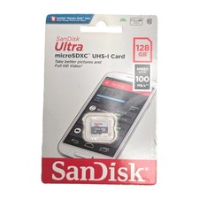 SanDisk Ultra 128GB Micro SD Class 10 microSDXC Memory Card - SDSQUNR-128G-GN6MN