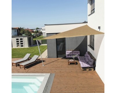 Windhager CAPRI Dreiecksonnensegel 4,0 x 4,0 x 4,0 m, HDPE 225 g/m² wind- und wa