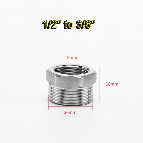 Gewindefitting Edelstahl Reduzierstück AG / IG - 1/4" 3/8" 1/2" 3/4" 1" bis 2" - Picture 9 of 19