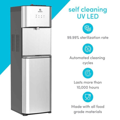 Self-Cleaning Bottleless Water Cooler Dispenser, 3 Temp Settings - Picture 7 of 8