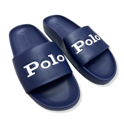white ralph lauren slides