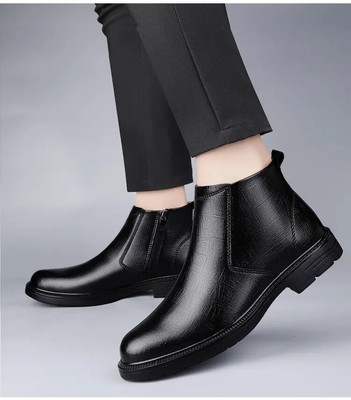 Classic Leather Men Shoes Side Zipper Formal Dress Casual Chelsea Ankle Boots Sz | eBay Classic Leather Men Shoes Side Zipper Formal Dress Casual Chelsea Ankle Boots Sz | eBay