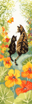 Bothy Fäden ~ gezähltes Kreuzstich-Kit ~ Follow Me 1 ~ Katzen ~ XFM1