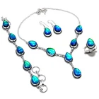 Australian Triplet Opal Gemstone 925 Silver Handmade Jewelry Set