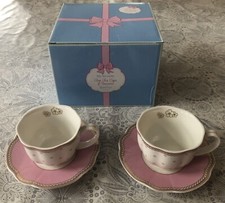 Lisbeth Dahl Copenhagen Tee Tea Kaffee Tassen Untertassen Rosa Neu Ovp Porzellan