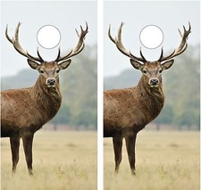 Buck Elk Hunting Cornhole Board Decal Wrap Wraps