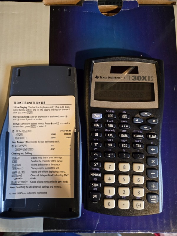 Texas Instruments Ti-30x IIS Scientific Calculator Ti30x2S Solar Black/Blue.